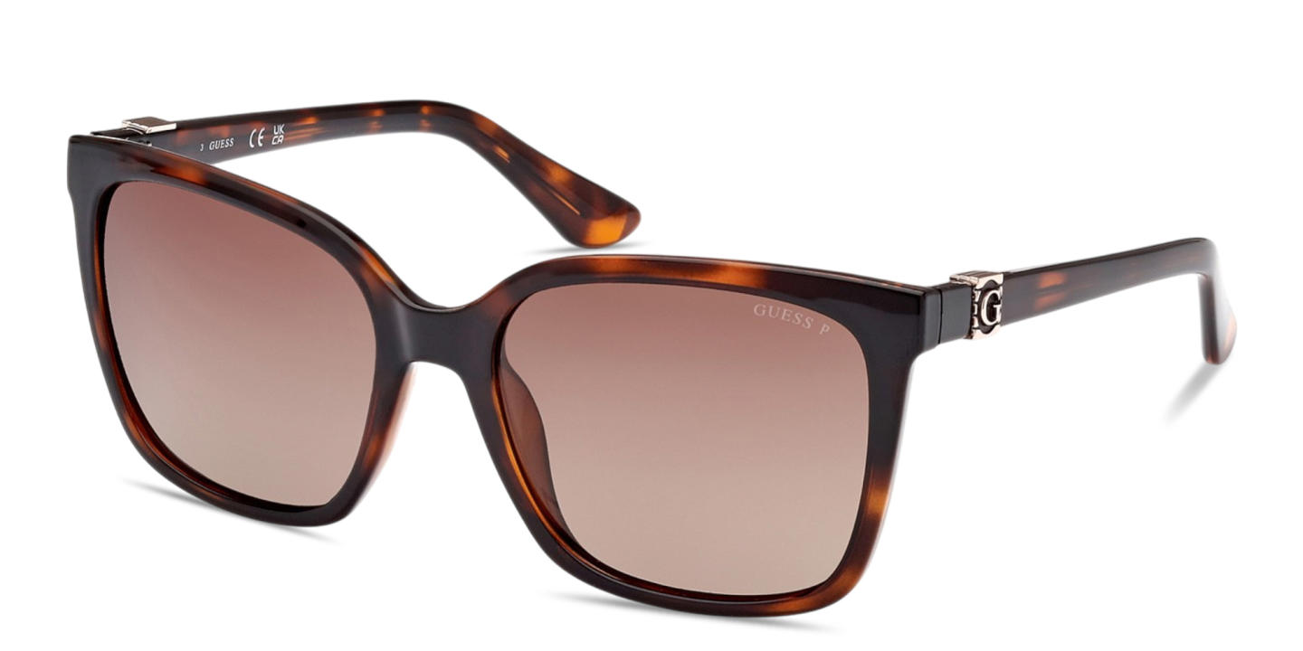 Shop Guess G Logo Square Sunglasses in Dark Havana online.