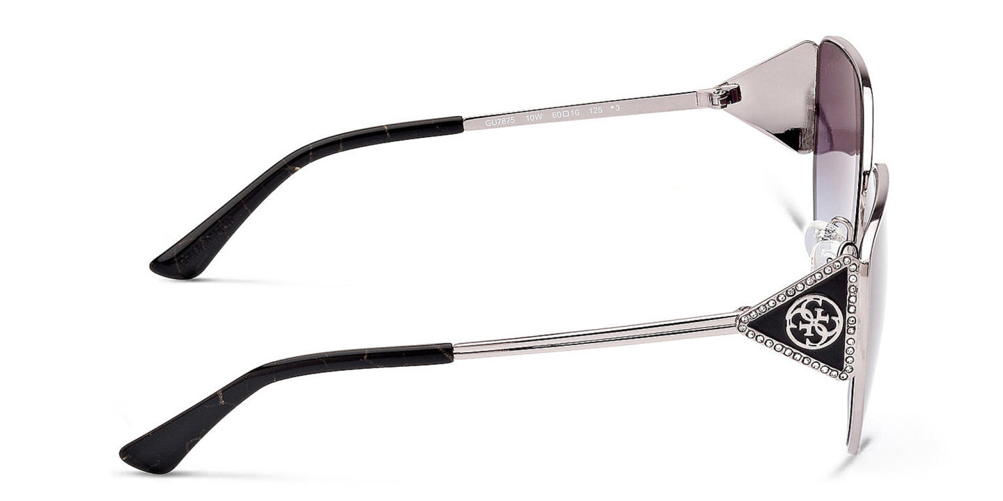 Shop Guess Irregular Sunglasses in Silver online.