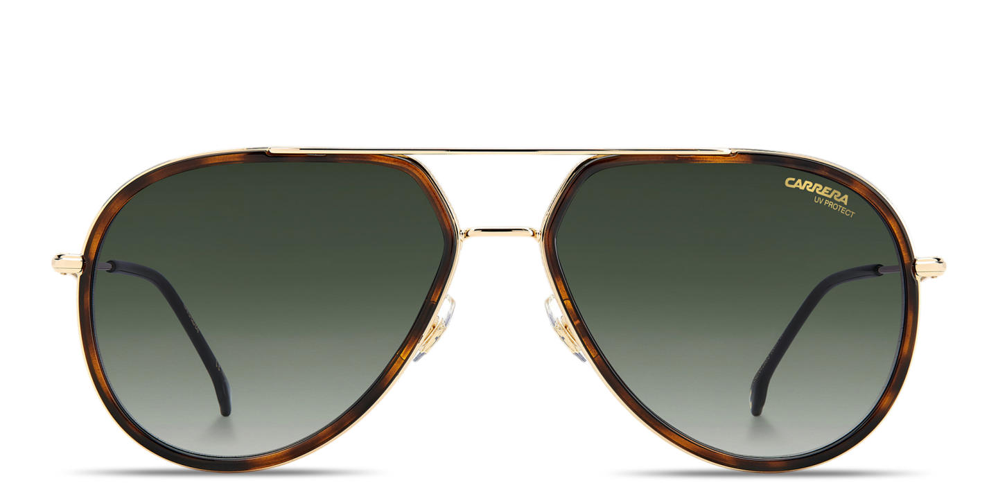 Shop Carrera Engraved Logo Unisex Pilot Sunglasses in Havana Gold online.