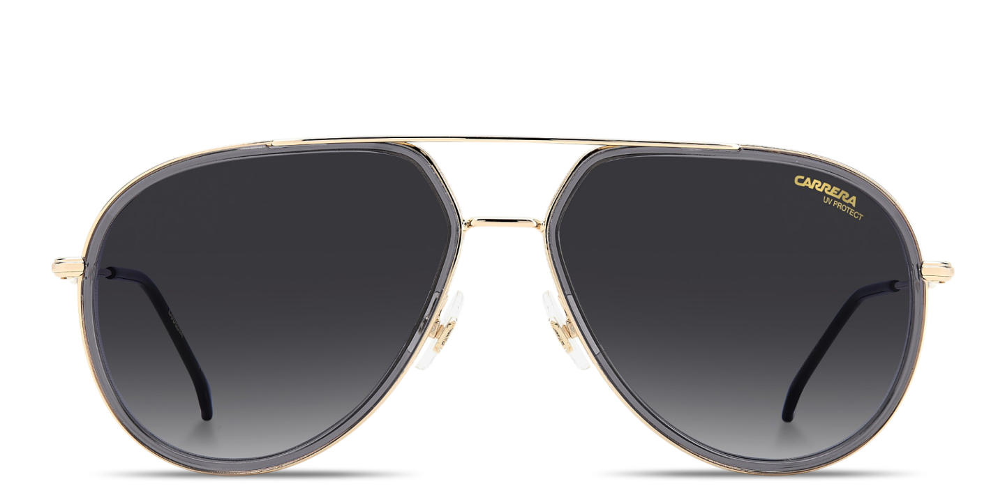 Shop Carrera Engraved Logo Unisex Pilot Sunglasses in Grey online.