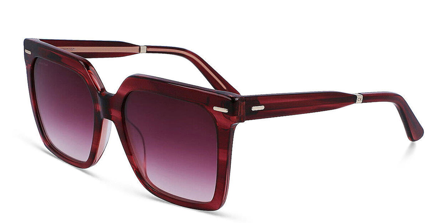 Calvin Klein Square Sunglasses in Red – Product Photo 1
