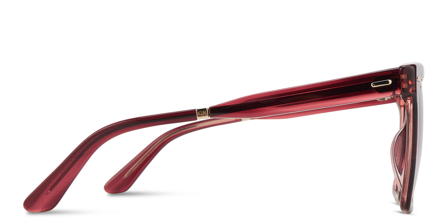 Shop Calvin Klein Square Sunglasses in Red online.
