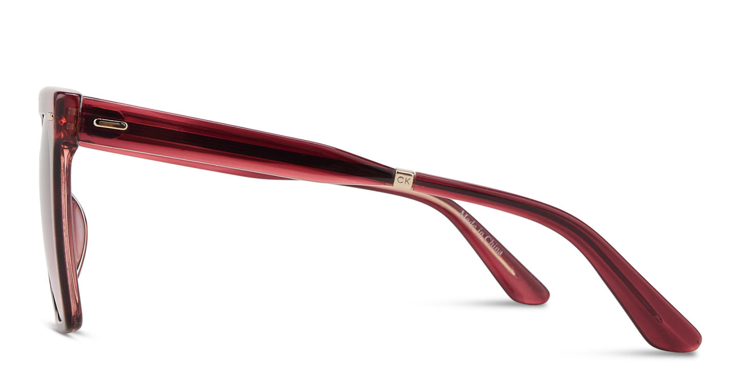 Shop Calvin Klein Square Sunglasses in Red online.