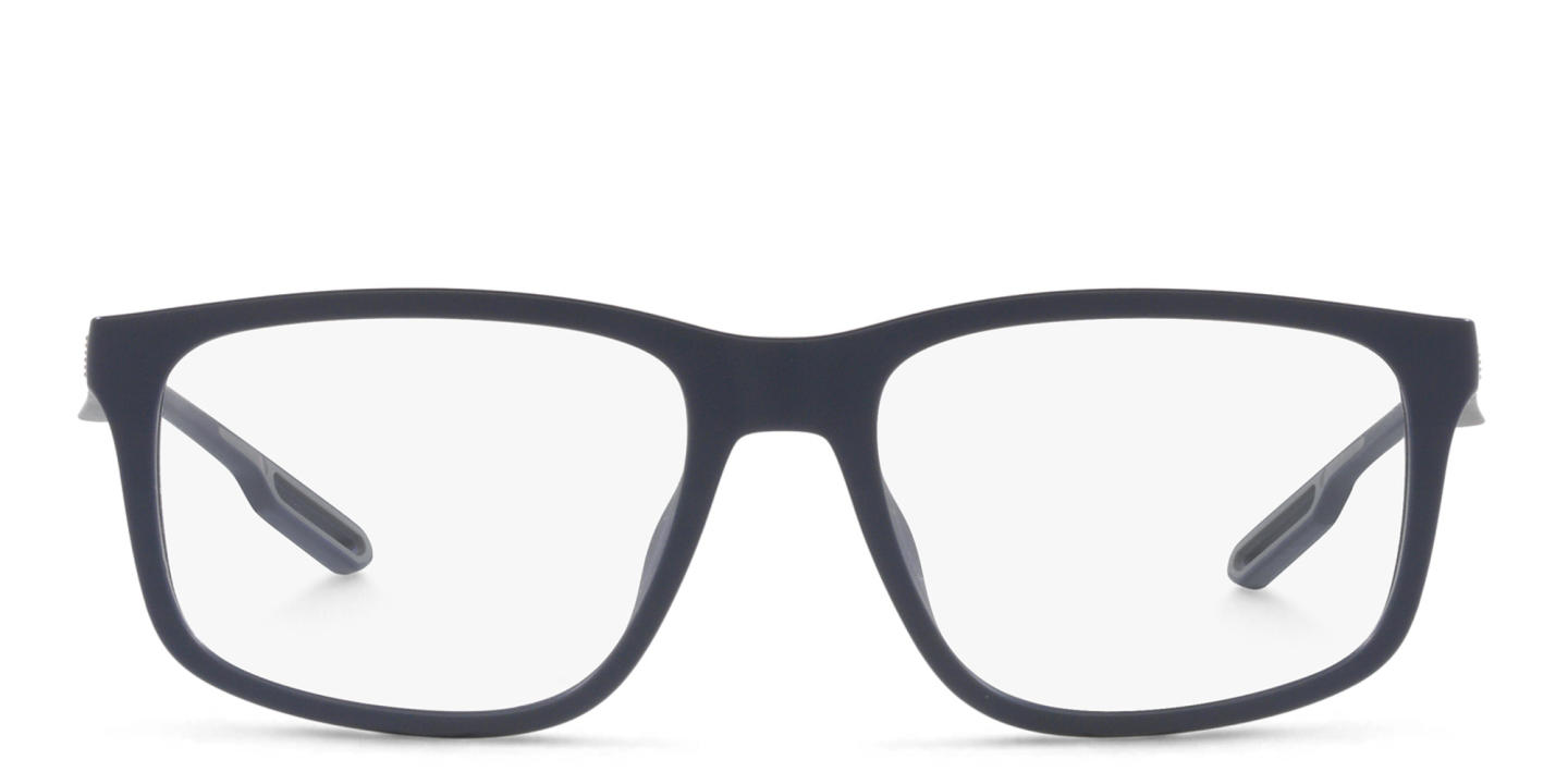Emporio Armani Square Eyeglasses in Matte Blue – Product Photo 0