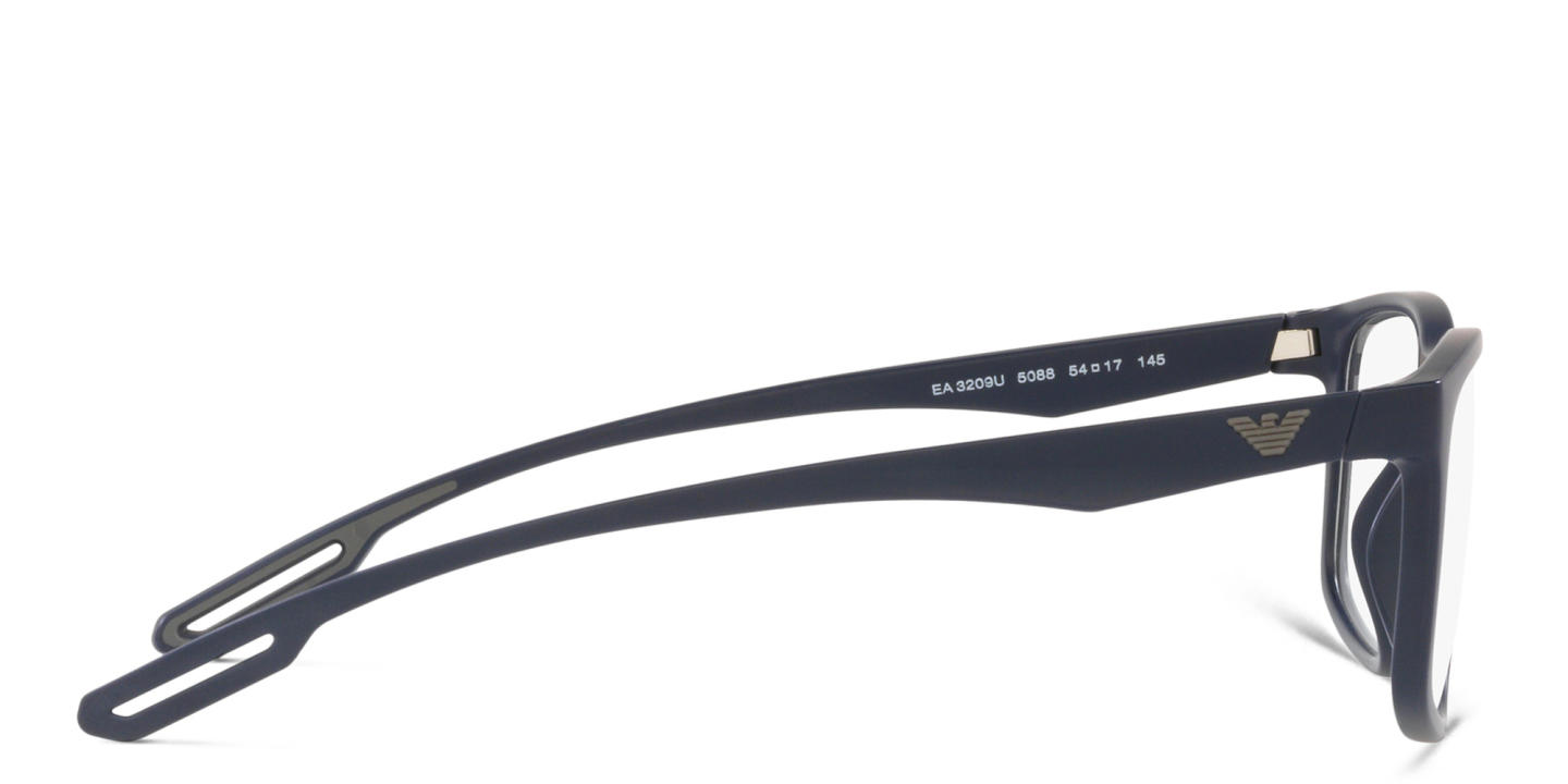 Emporio Armani Square Eyeglasses in Matte Blue – Product Photo 2