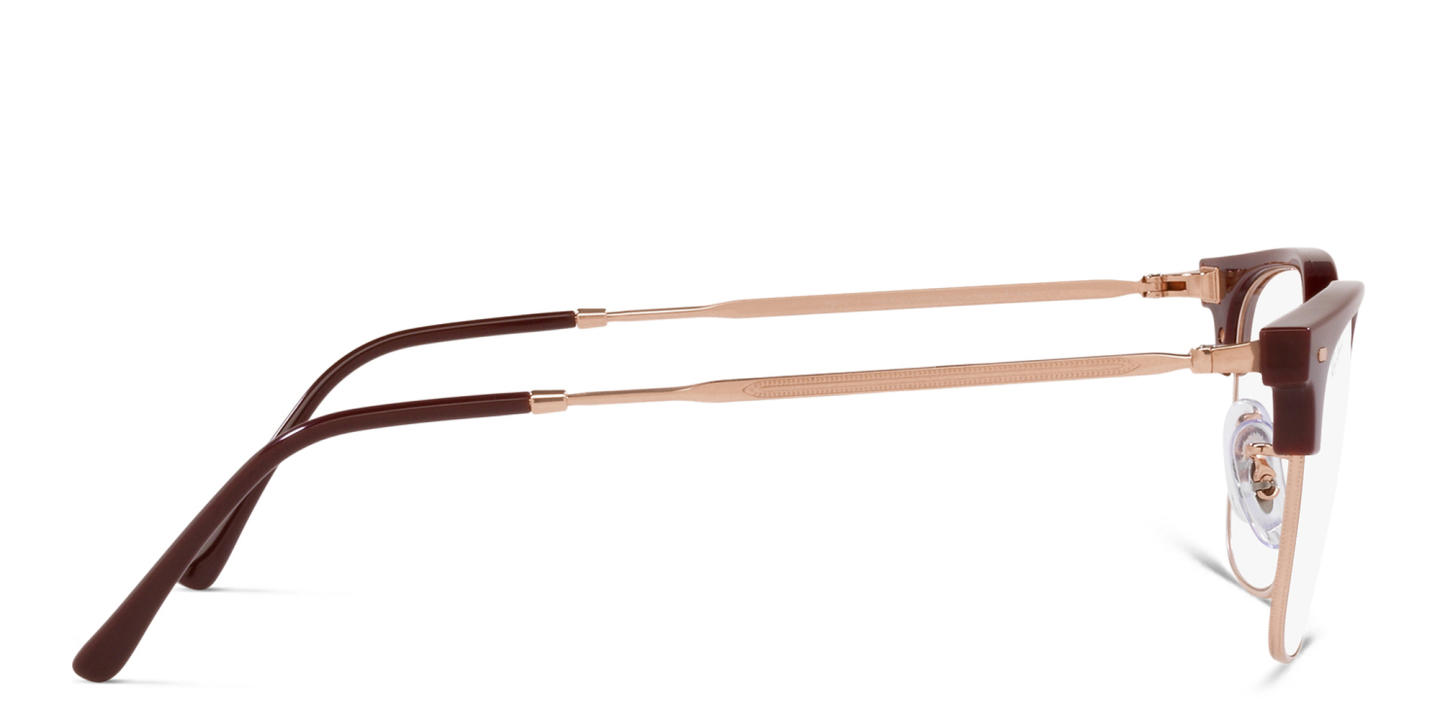 Shop Ray-Ban New Clubmaster Unisex Square Eyeglasses in Red online.