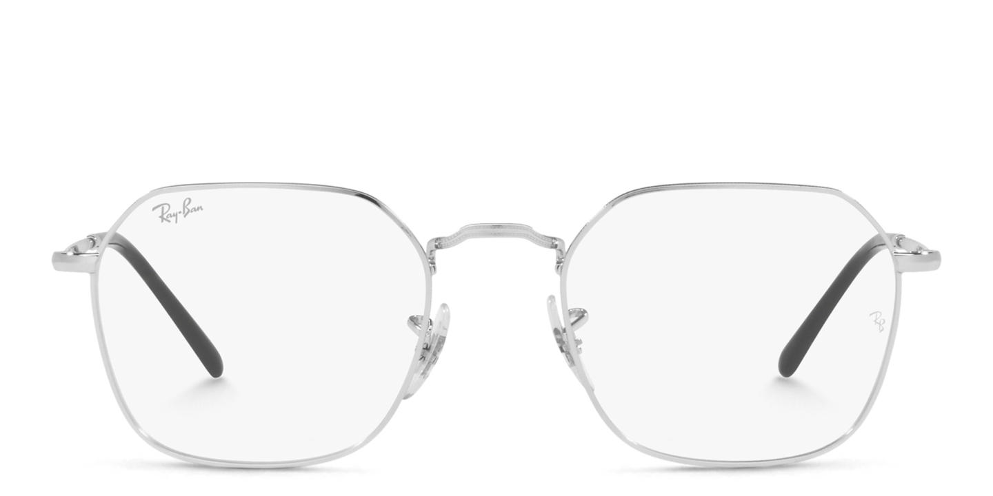 Shop Ray-Ban Jim Unisex Irregular Eyeglasses in Silver online.