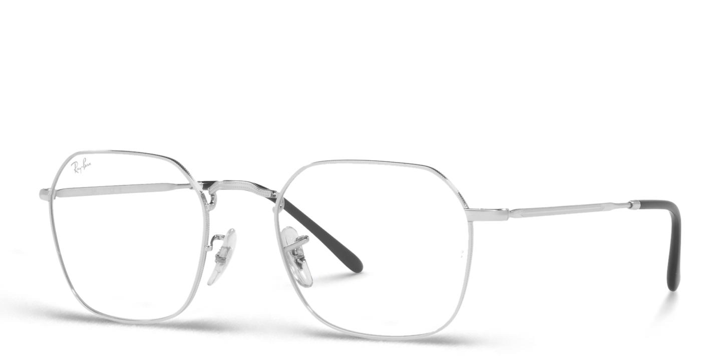 Shop Ray-Ban Jim Unisex Irregular Eyeglasses in Silver online.