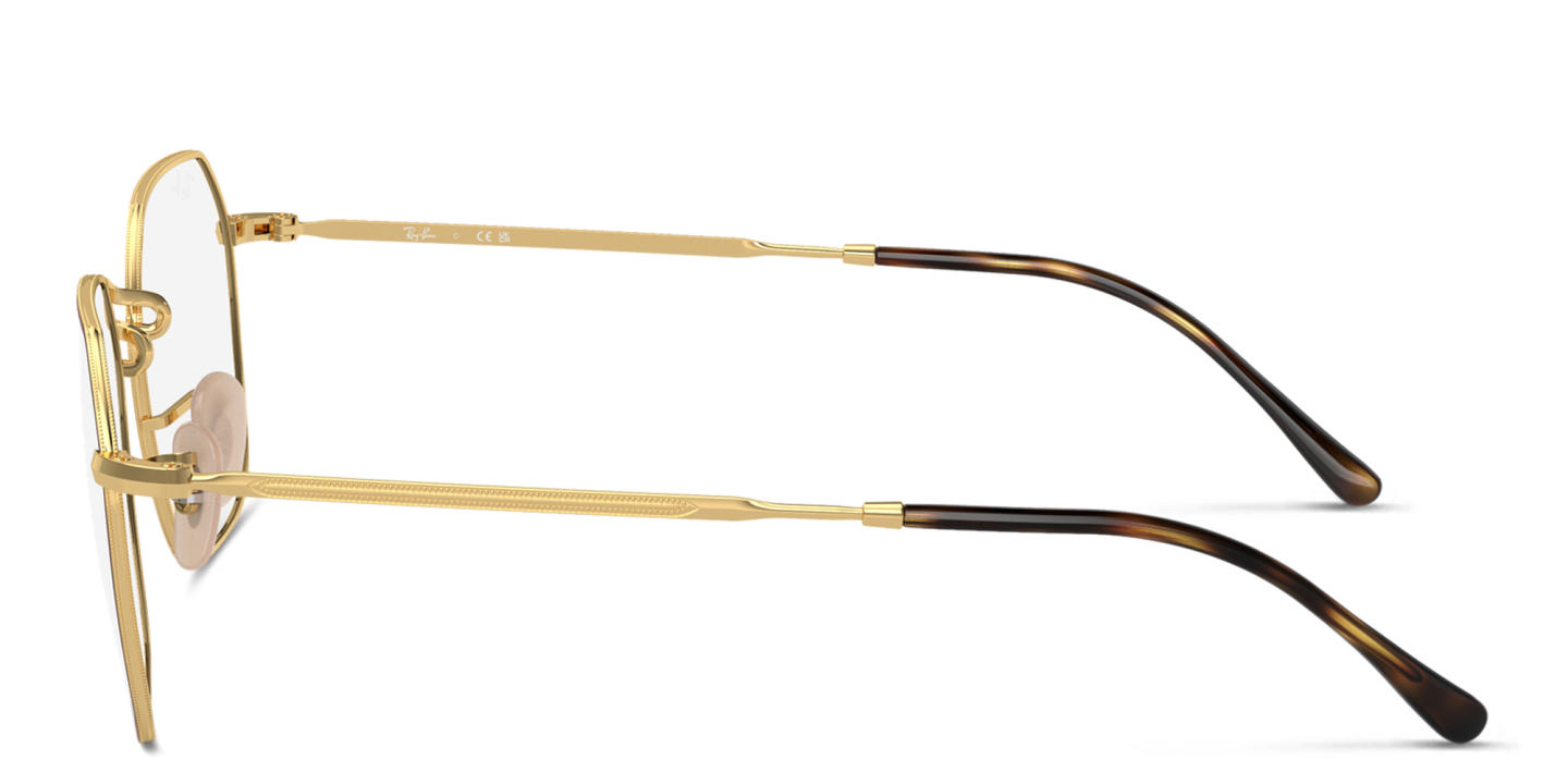 Shop Ray-Ban Jim Unisex Irregular Eyeglasses in Havana On Gold online.