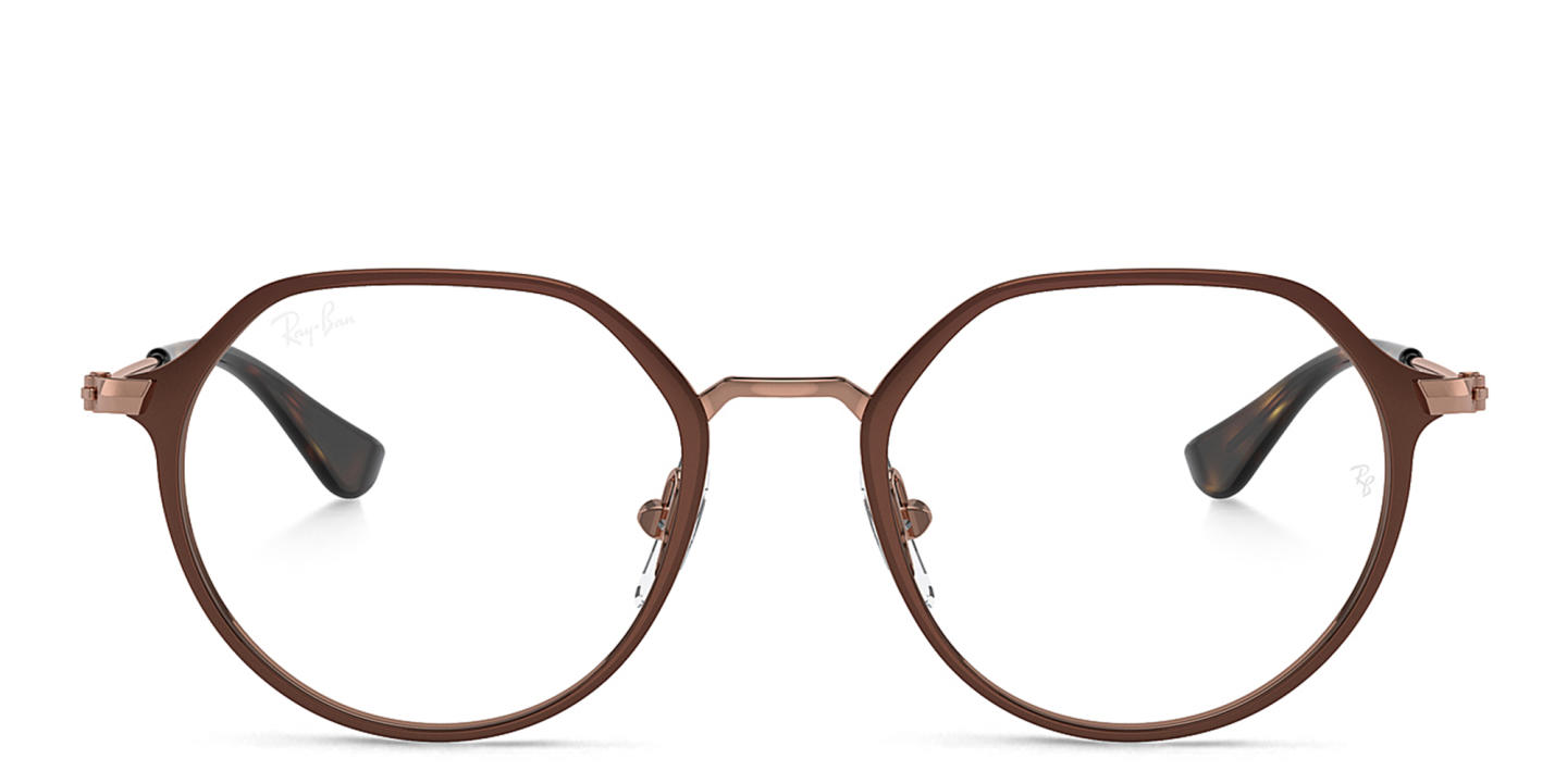 Ray-Ban Junior Jack Optics Kids Irregular Eyeglasses in Brown – Product Photo 0