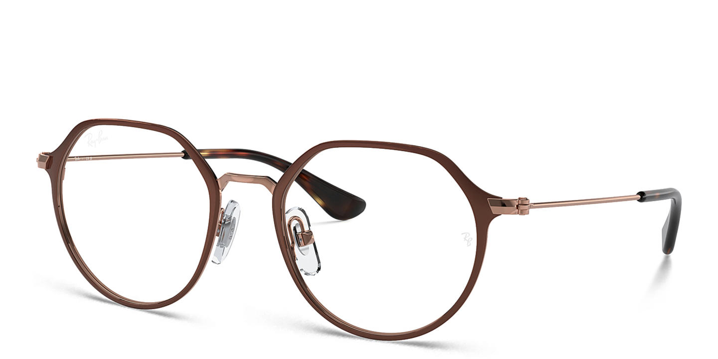 Shop Ray-Ban Junior Jack Optics Kids Irregular Eyeglasses in Brown online.