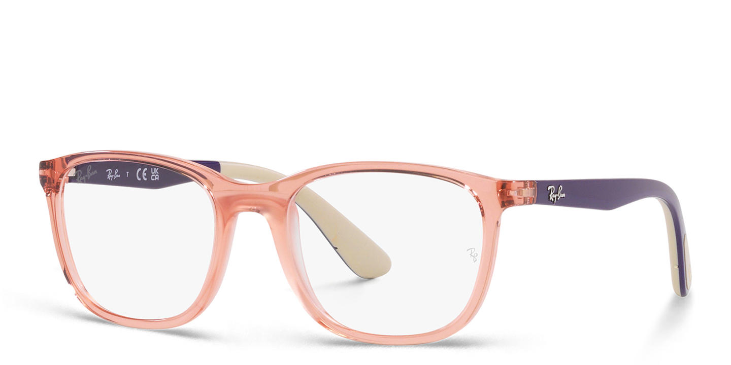 Ray-Ban Junior Kids Square Eyeglasses in Pink – Product Photo 1