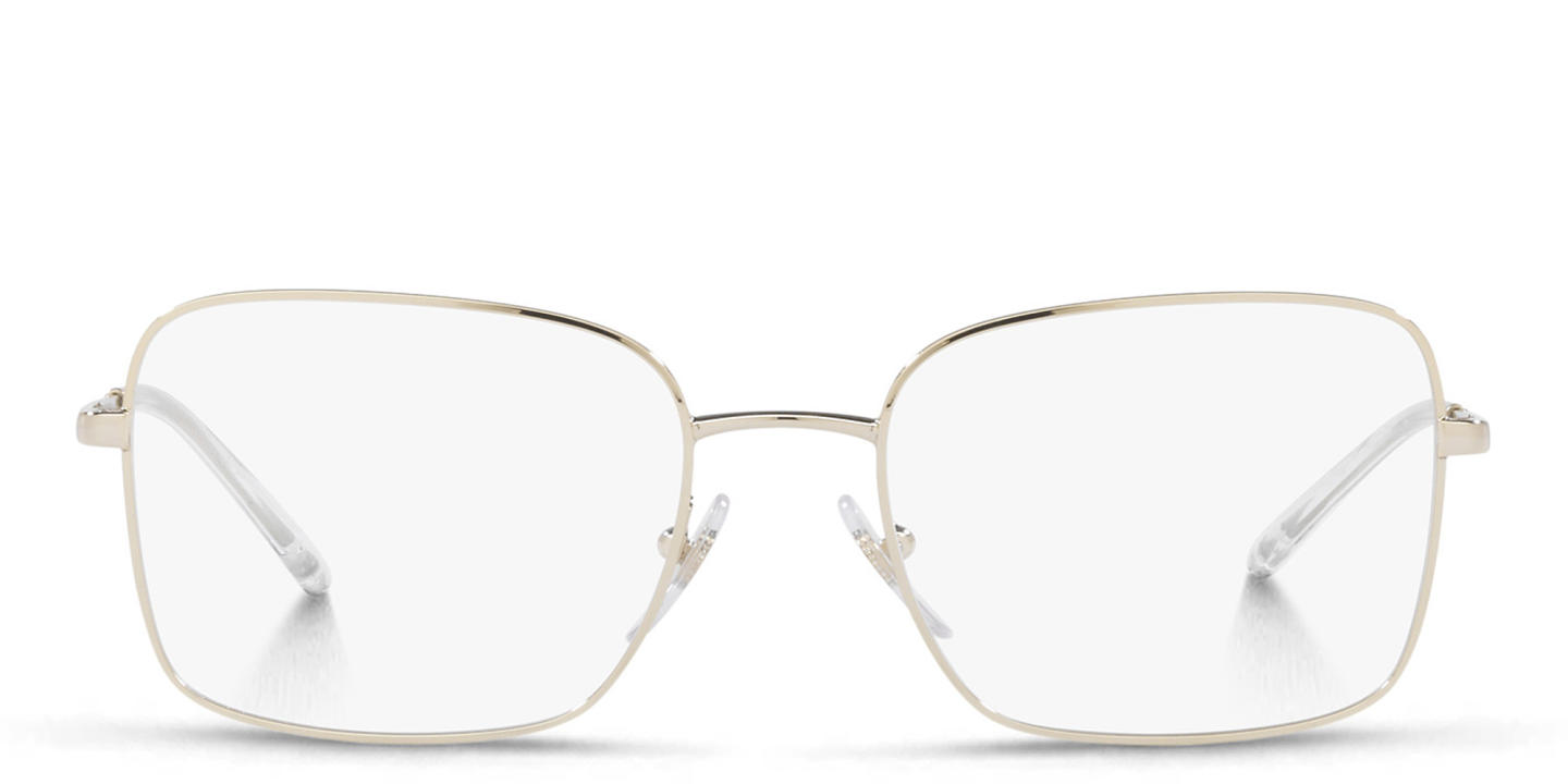 Shop Vogue Eyewear Rectangle Eyeglasses in Gold online.