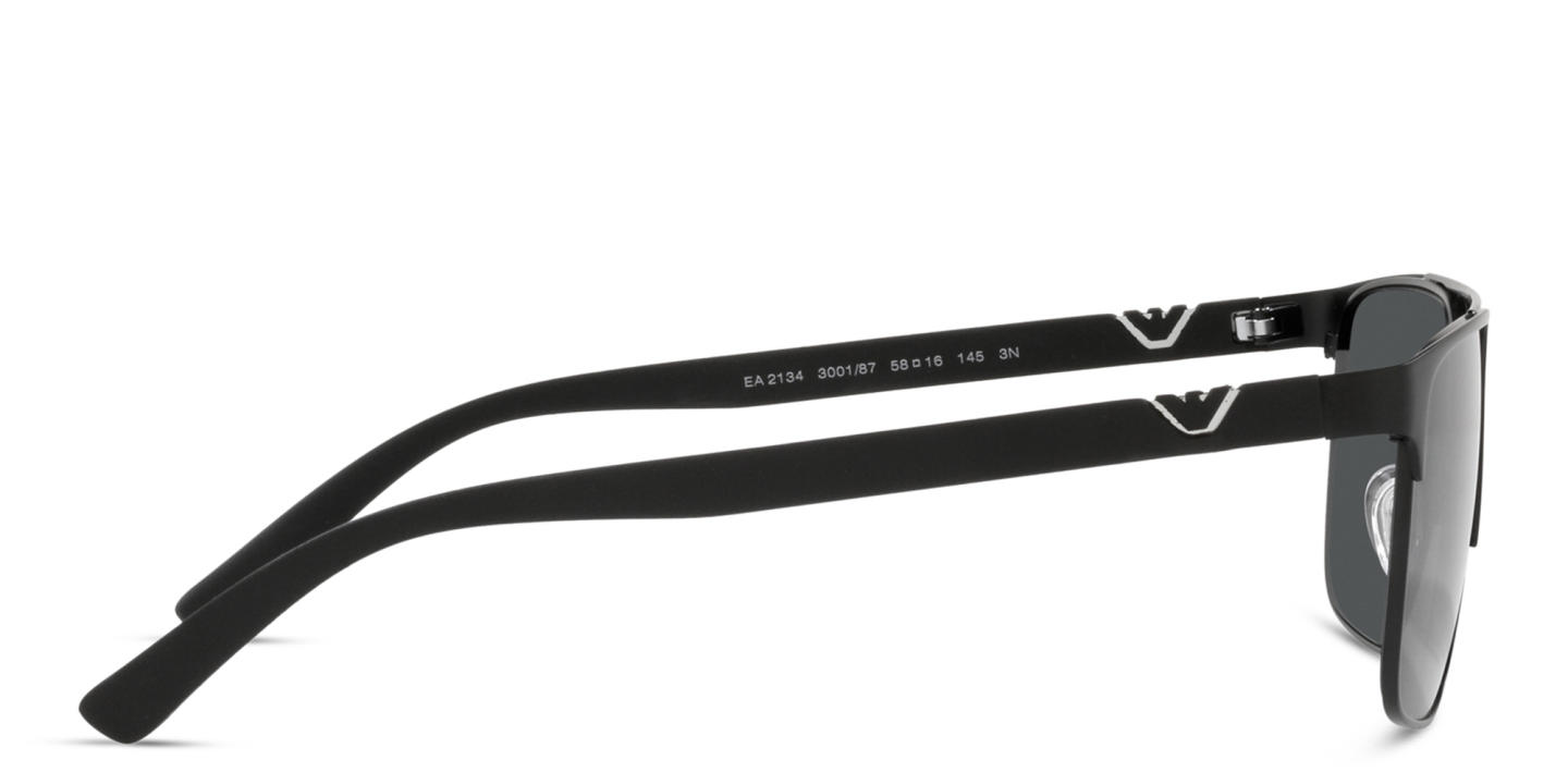 Shop Emporio Armani Square Sunglasses in Matte Black online.