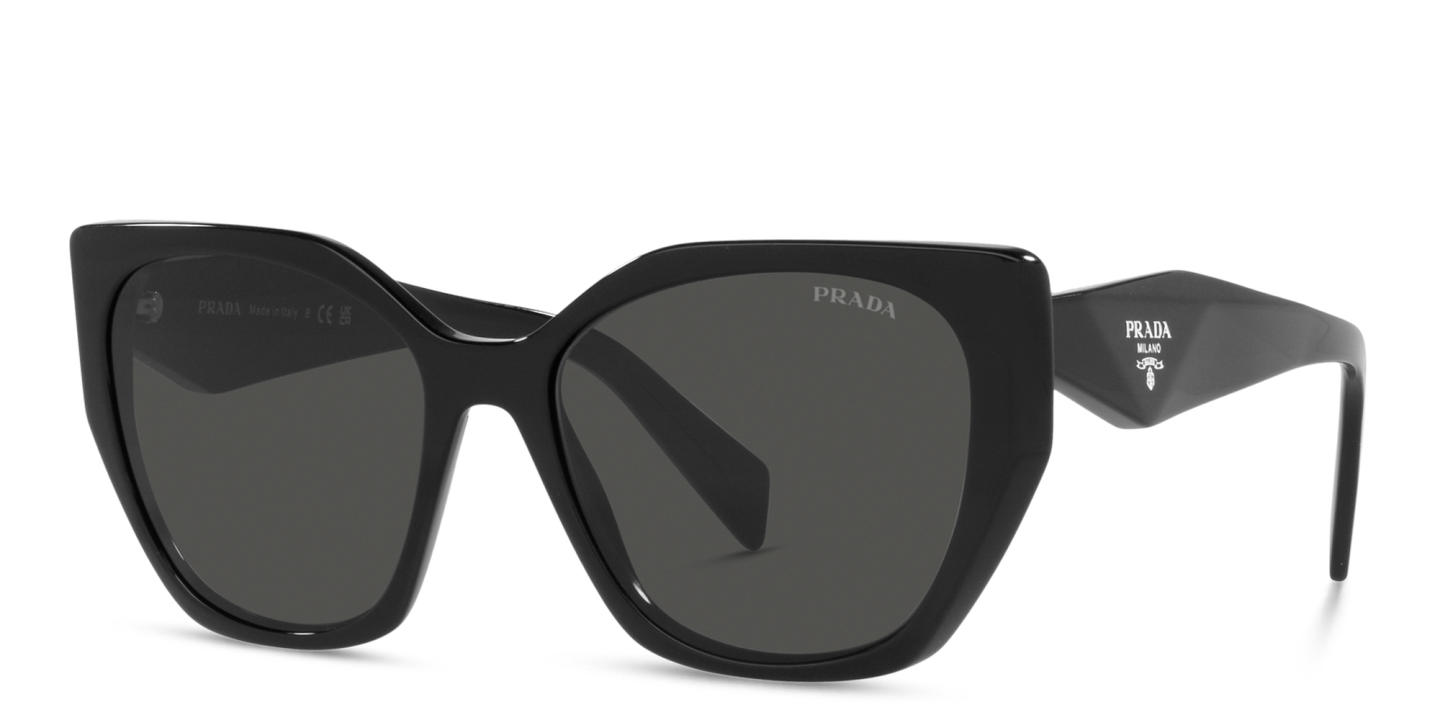 Shop PRADA Pillow Sunglasses in Black online.