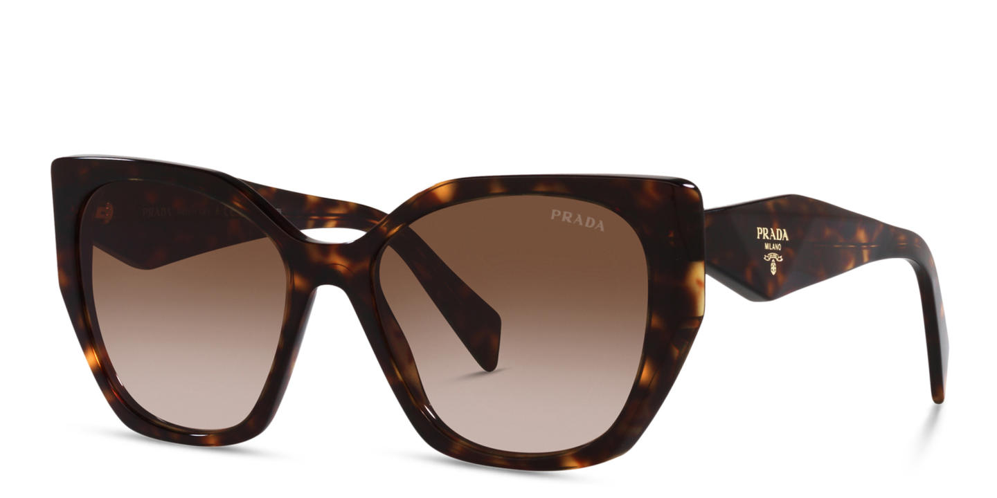 Shop PRADA Pillow Sunglasses in Tortoise online.