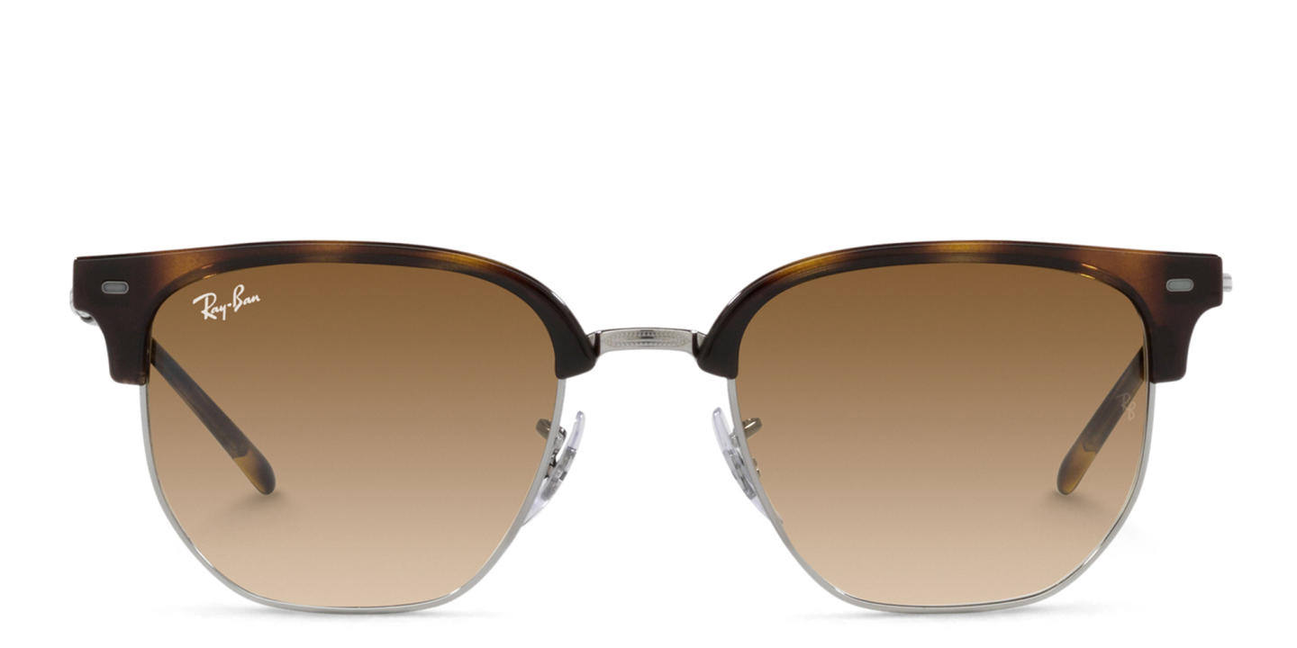 Shop Ray-Ban New Clubmaster Unisex Irregular Sunglasses in Havana online.