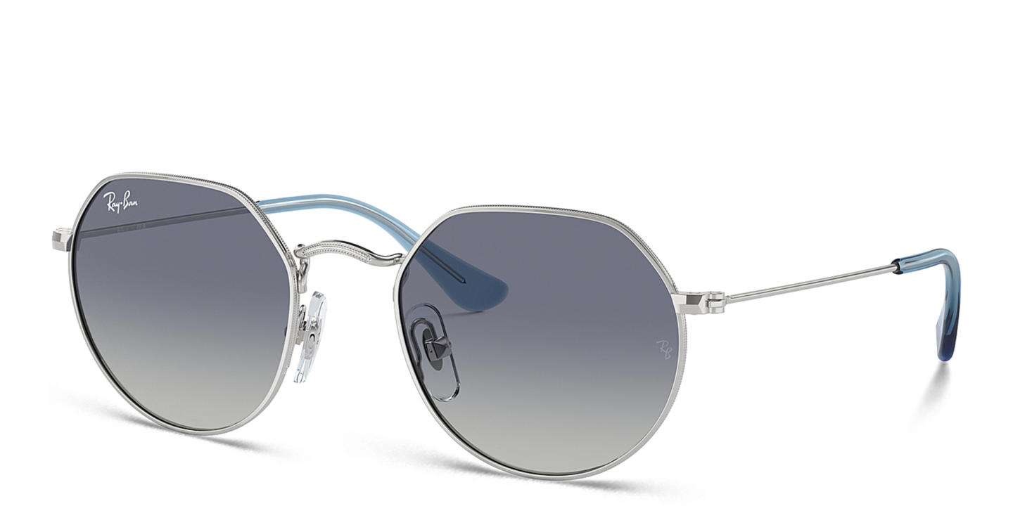 Ray-Ban Junior Jack Kids Irregular Sunglasses in Silver – Product Photo 1