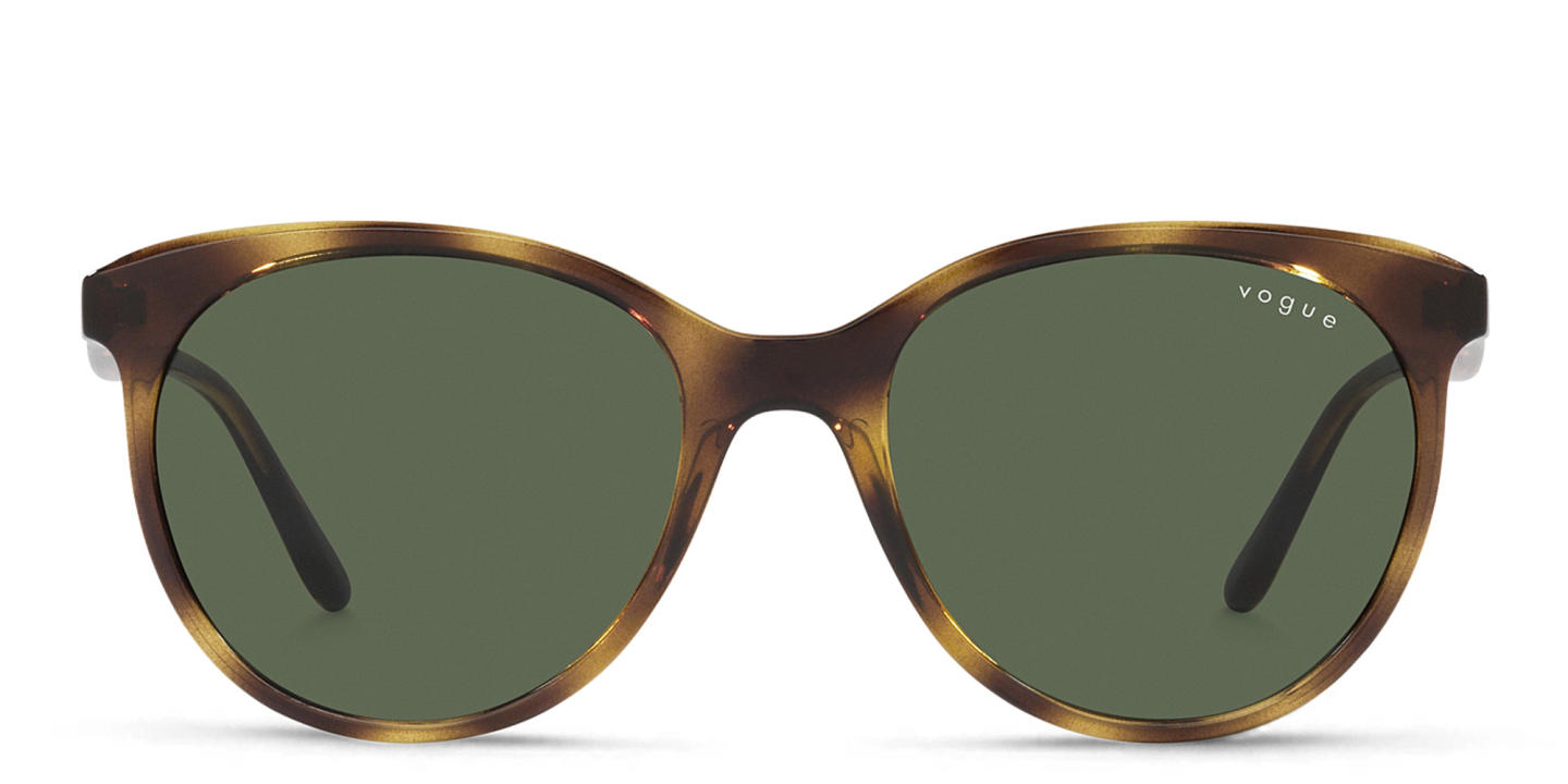 Vogue Eyewear Oversized Round Sunglasses in Havana – Product Photo 0