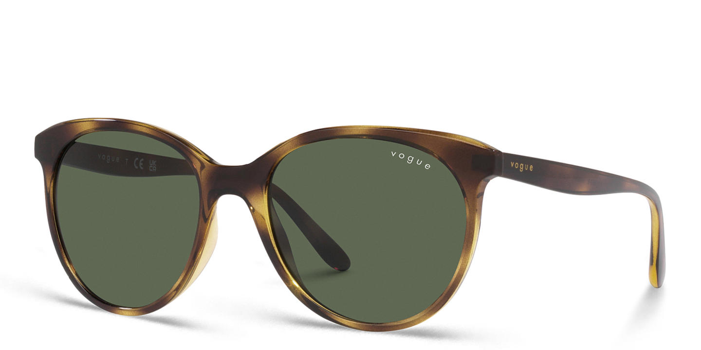 Vogue Eyewear Oversized Round Sunglasses in Havana – Product Photo 1