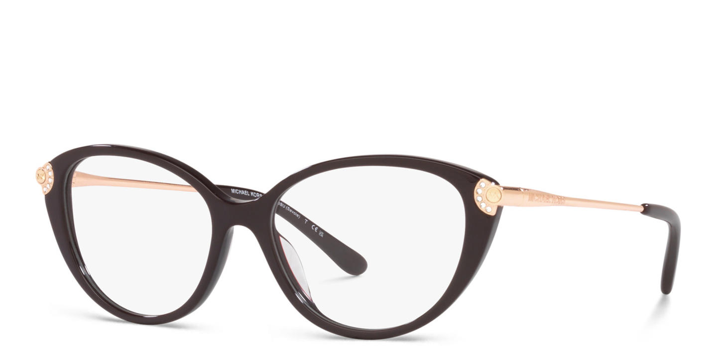 Michael Kors Cat-Eye Eyeglasses in Black Gold – Product Photo 1