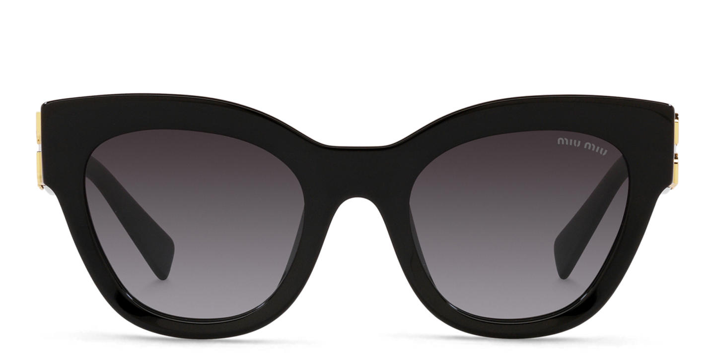 Shop MIU MIU Cat-Eye Sunglasses in Black online.