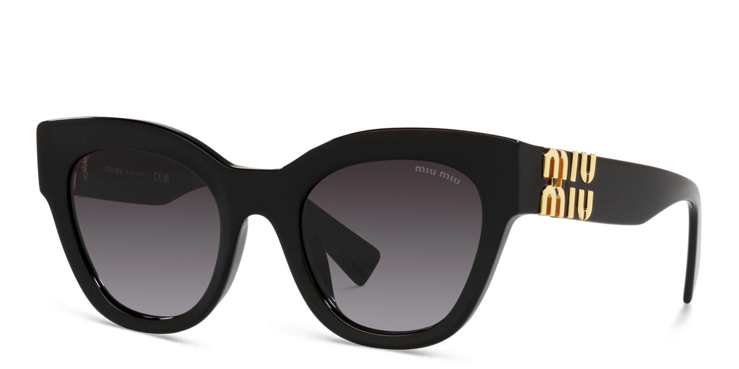 Shop MIU MIU Cat-Eye Sunglasses in Black online.