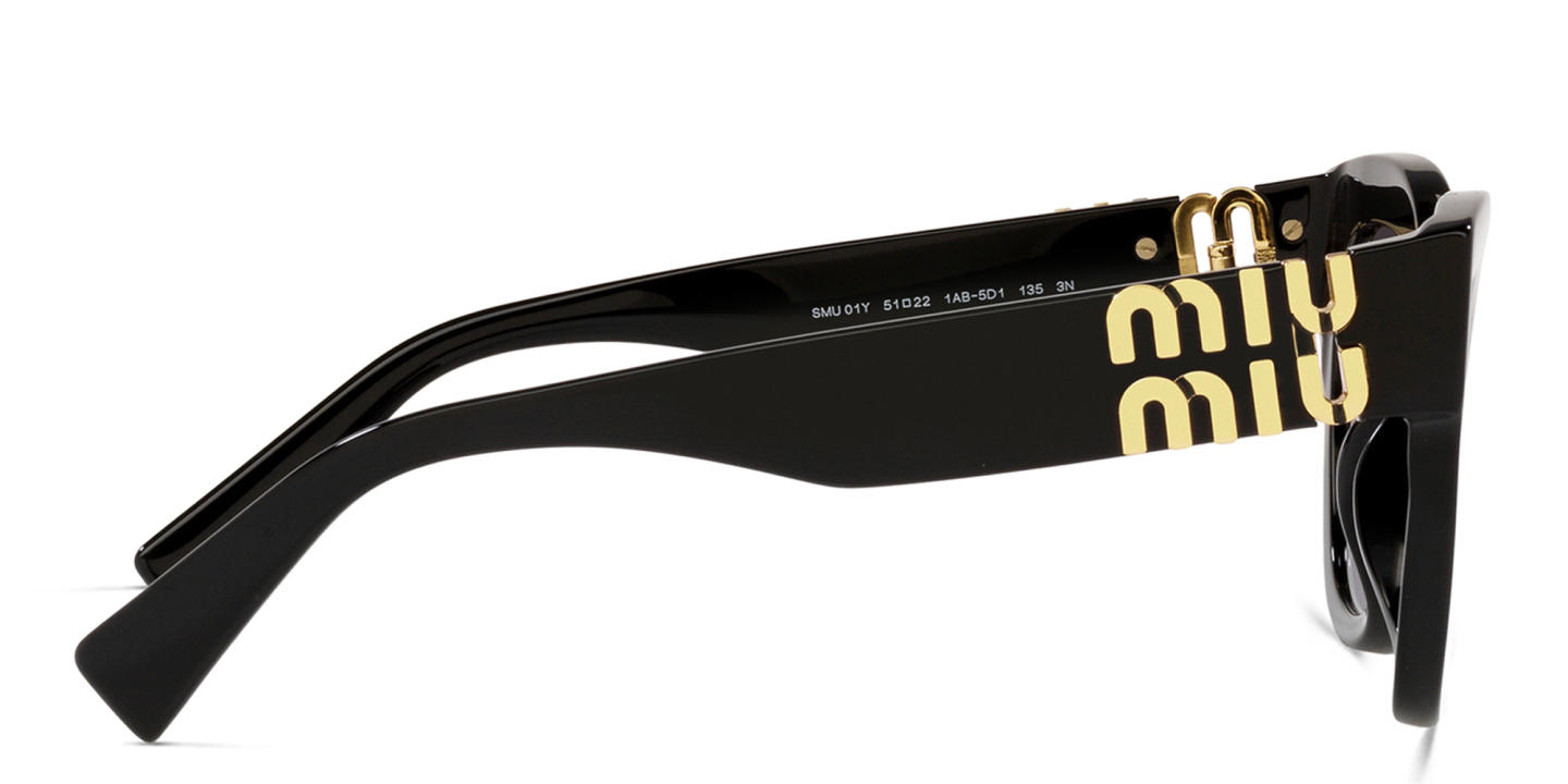 Shop MIU MIU Cat-Eye Sunglasses in Black online.