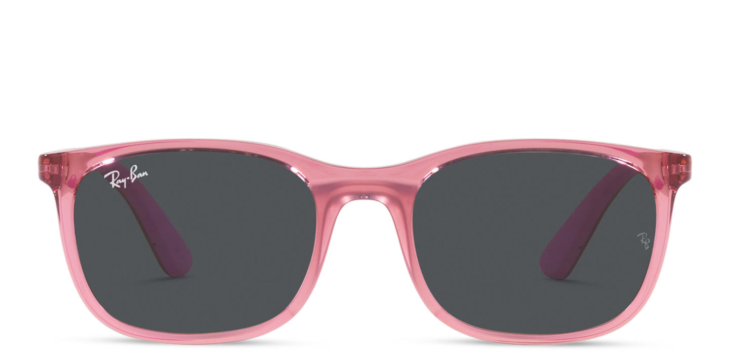 Shop Ray-Ban Junior Kids Pillow Sunglasses in Transparent Pink online.
