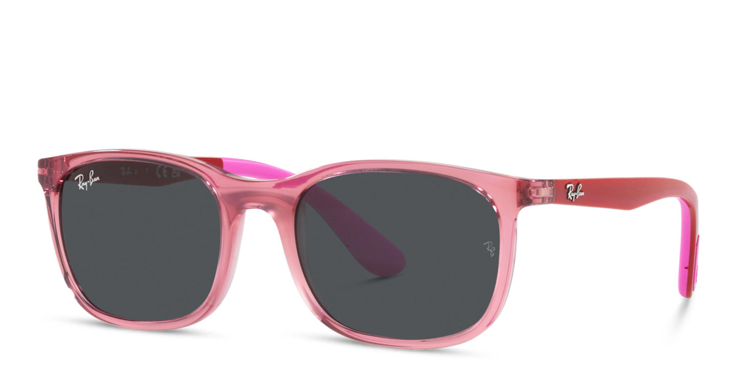 Shop Ray-Ban Junior Kids Pillow Sunglasses in Transparent Pink online.