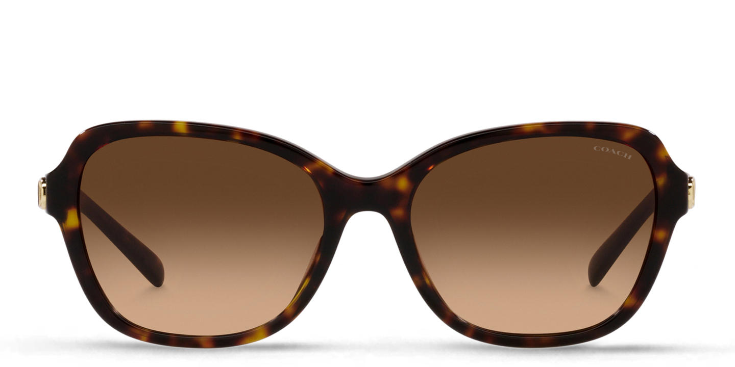 Coach Irregular Sunglasses in Tortoise – Product Photo 0