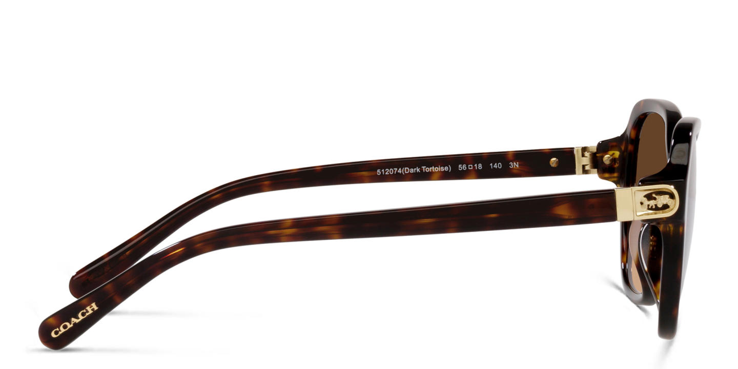 Coach Irregular Sunglasses in Tortoise – Product Photo 2