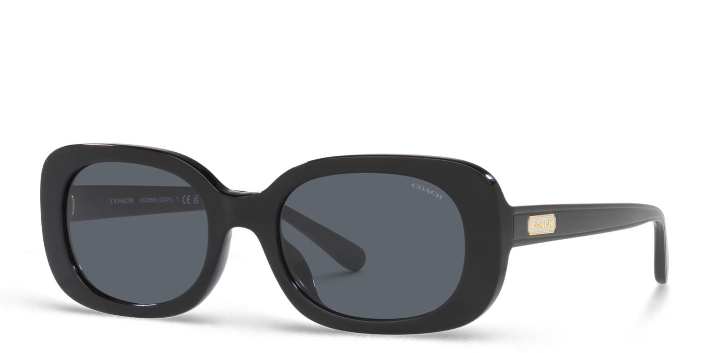 Coach Round Sunglasses in Black – Product Photo 1