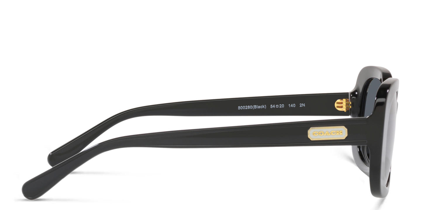 Coach Round Sunglasses in Black – Product Photo 2