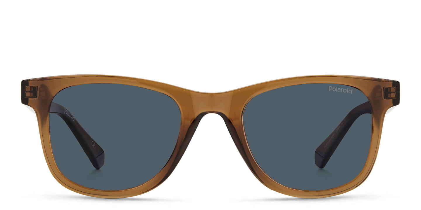 Shop Polaroid Square Sunglasses in Brown online.