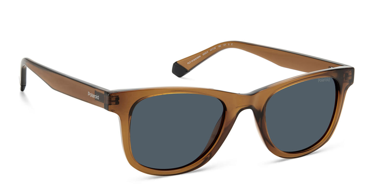Shop Polaroid Square Sunglasses in Brown online.