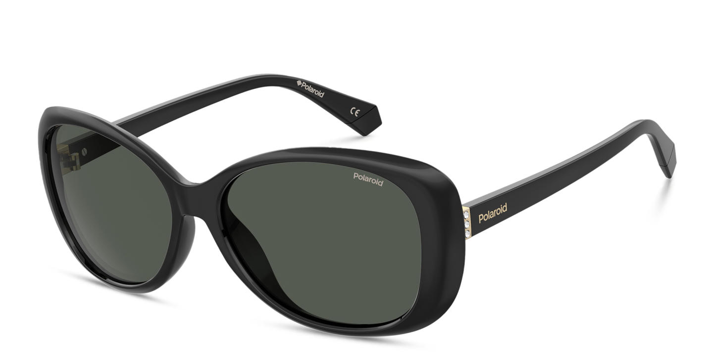 Polaroid Square Sunglasses in Black – Product Photo 1