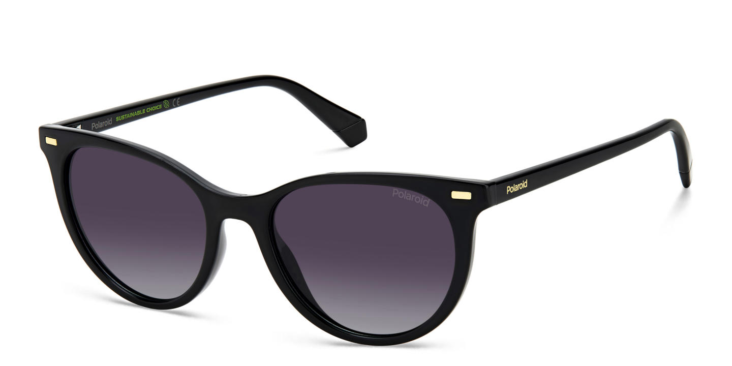 Shop Polaroid Cat-Eye Sunglasses in Black online.