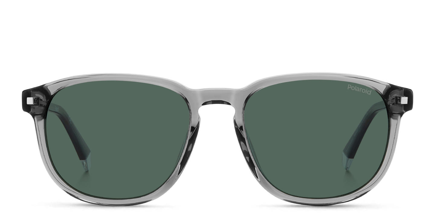 Shop Polaroid Rectangle Sunglasses in Grey online.