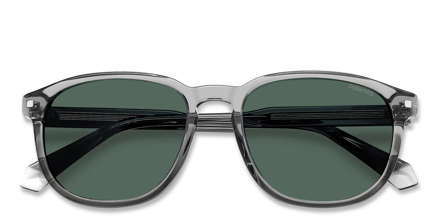 Shop Polaroid Rectangle Sunglasses in Grey online.
