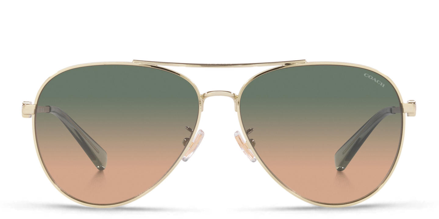 Coach Aviator Sunglasses in Gold – Product Photo 0