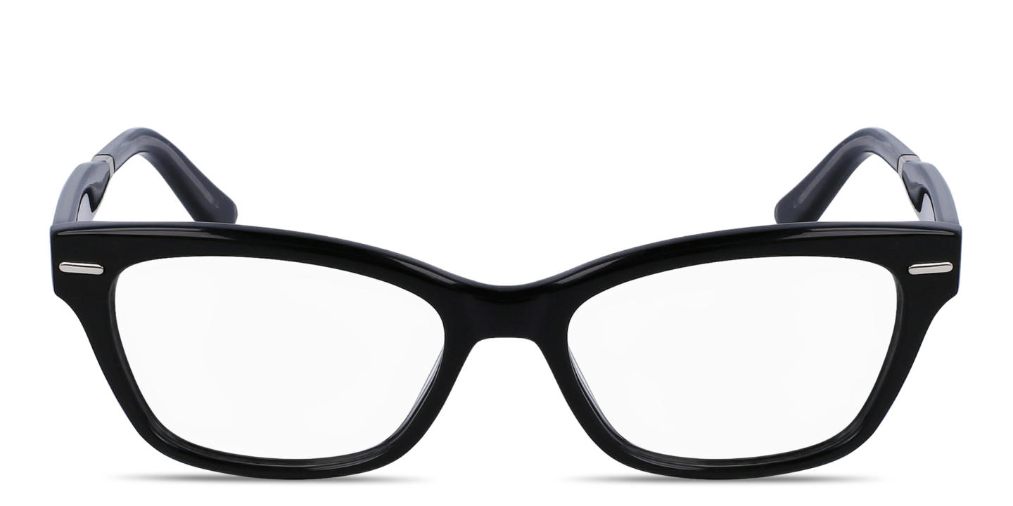 Calvin Klein Logo Cat-Eye Eyeglasses in Black – Product Photo 0