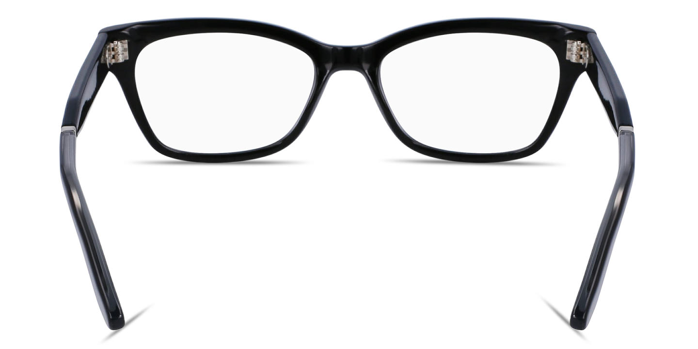 Shop Calvin Klein Logo Cat-Eye Eyeglasses in Black online.