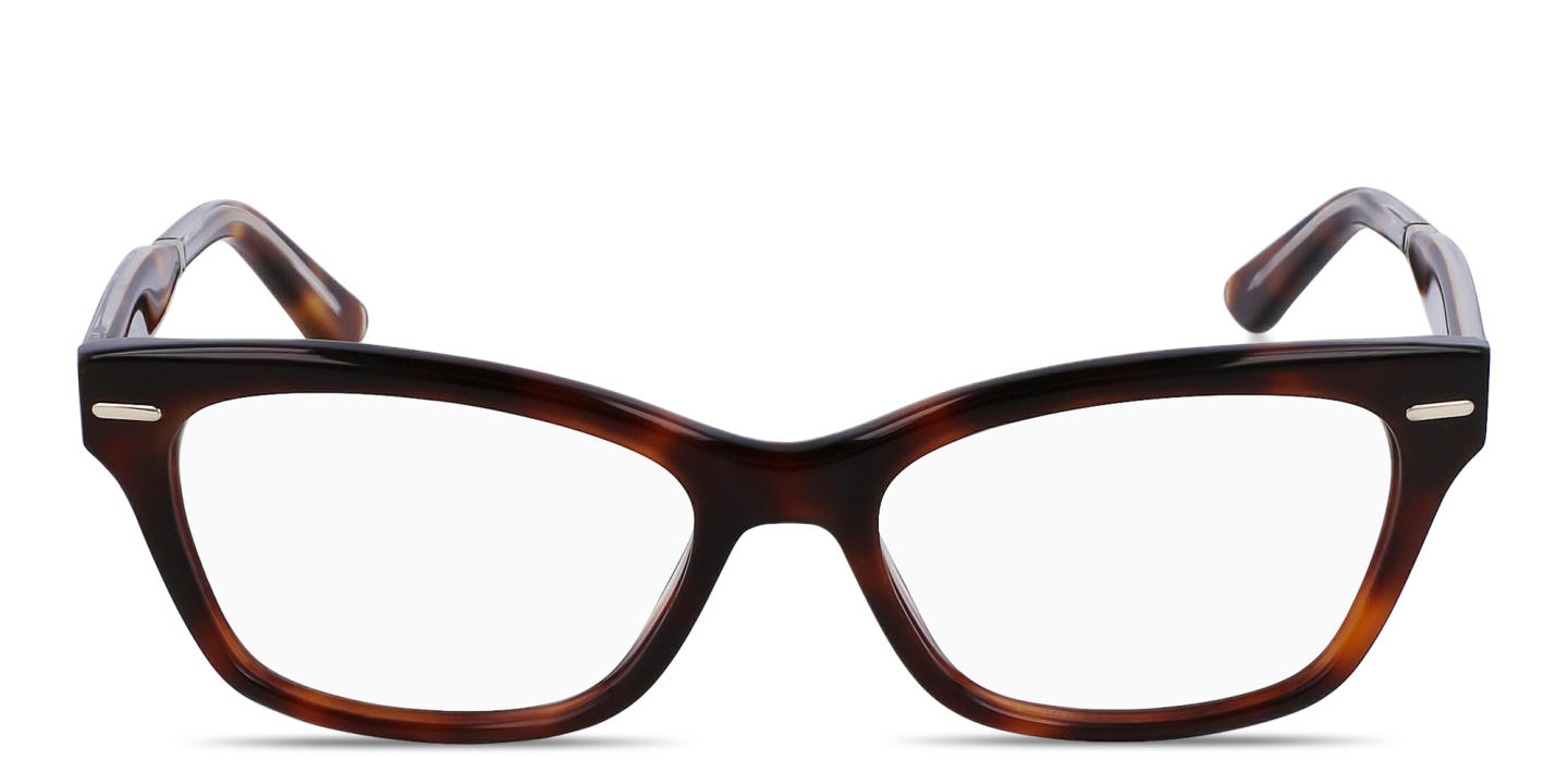 Calvin Klein Logo Cat-Eye Eyeglasses in Havana – Product Photo 0
