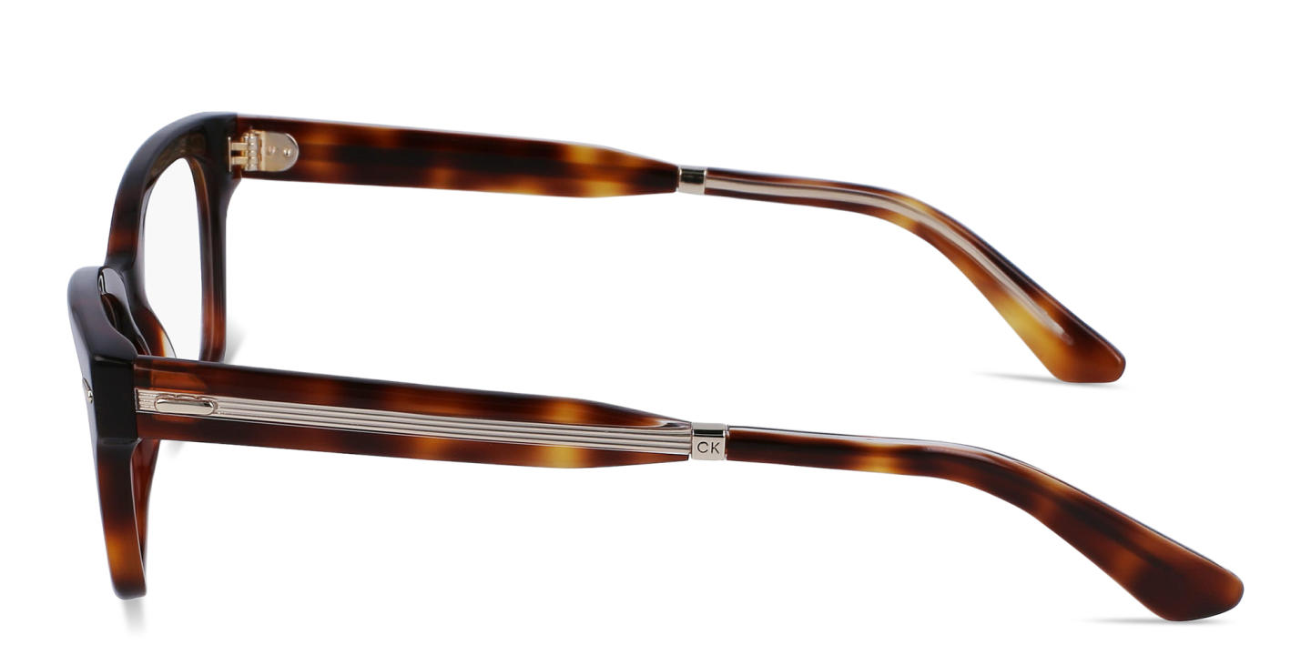 Calvin Klein Logo Cat-Eye Eyeglasses in Havana – Product Photo 2