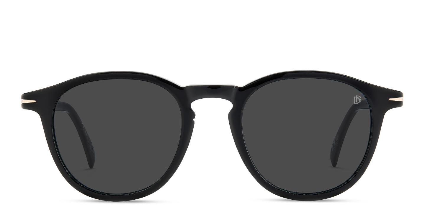 Shop DAVID BECKHAM Panthos Sunglasses in Black Gold online.