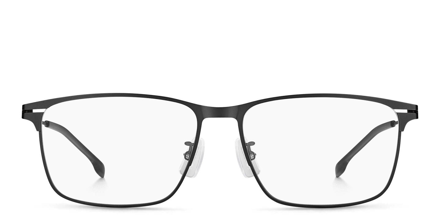 Shop Hugo Boss Wide Rectangle Eyeglasses in Black online.