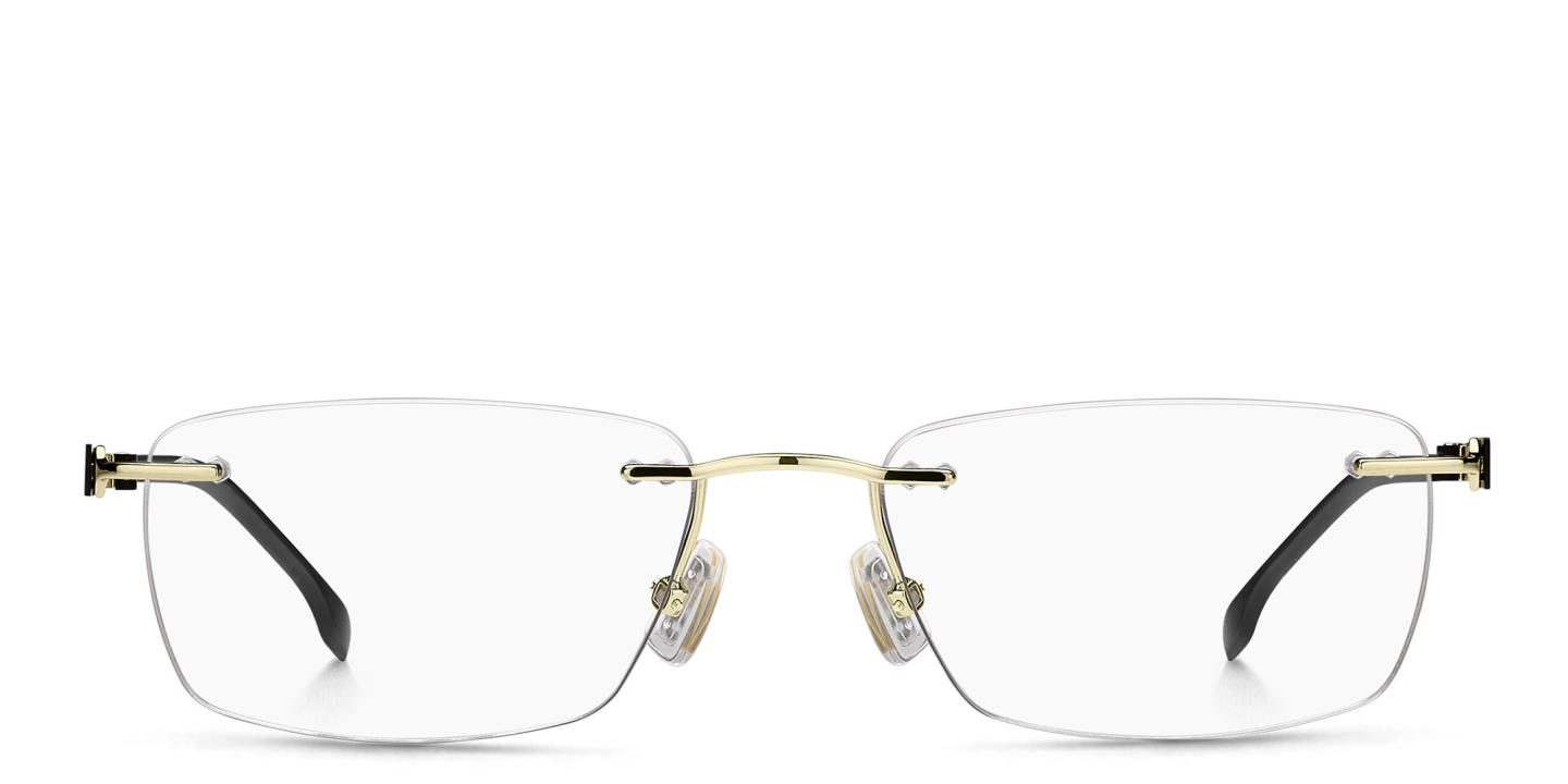 تسوق نظارات طبية مستطيلة بدون إطار هوجو بوس بلون أسود أونلاين.