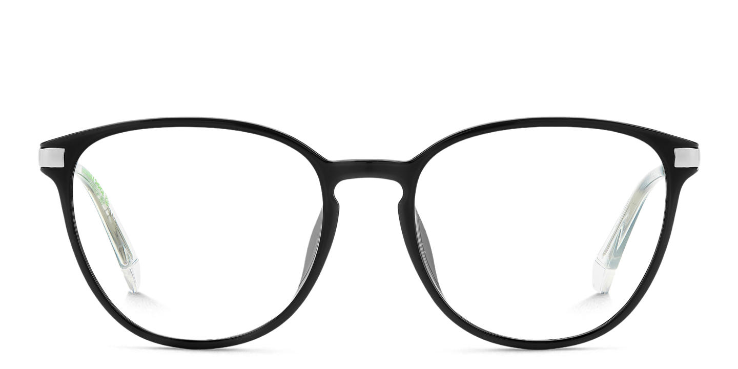 Polaroid Logo Unisex Round Eyeglasses in Black – Product Photo 0