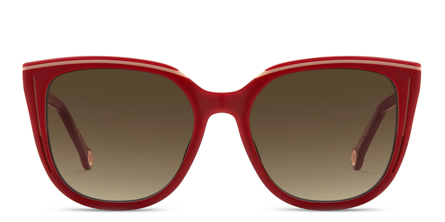 Carolina Herrera Round Sunglasses in Burgundy – Product Photo 0